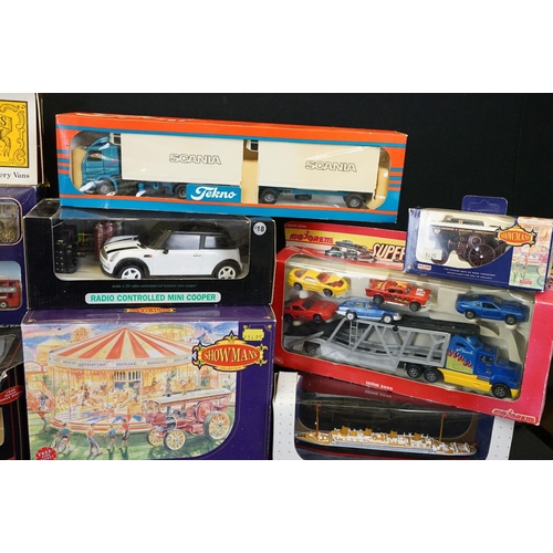 1212 - Collection of 17 boxed diecast model sets with examples from Tekno, Solido, Matchbox and Lledo, feat... 