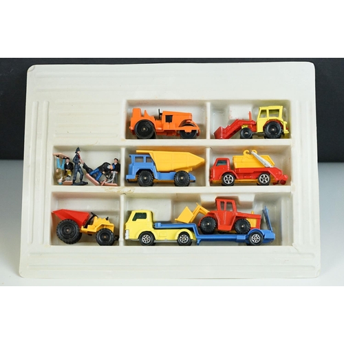 1251 - Carded Matchbox 900 TP-21 Datsun 280ZX with trailer (metallic blue) and 2 x yellow bikes, unopened, ... 