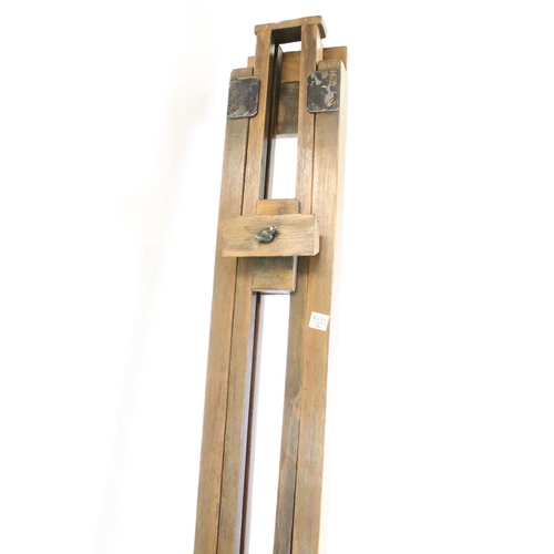 502 - Early 20th century Beech wood Artists Easel, 179cm high