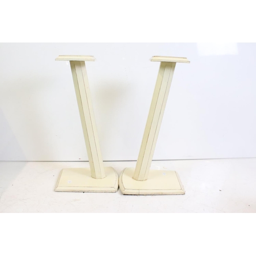 500 - Two Painted Shop Display Stands with mirrored tops, 57cm high