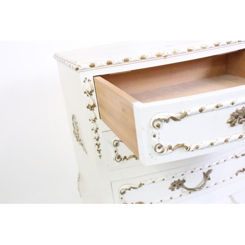 527 - French style Bedside Small Chest of Three Drawers, 37cm wide x 31cm deep x 69cm high