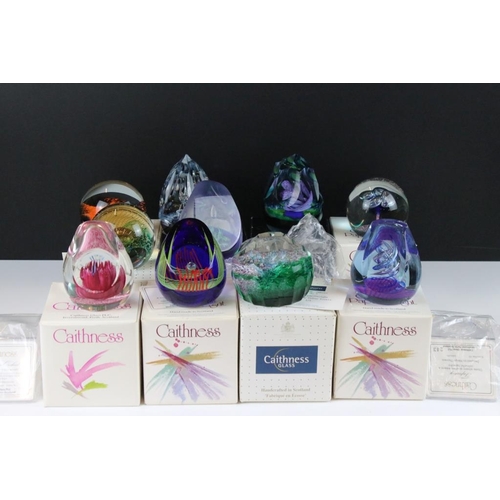 107 - Ten boxed Caithness glass paperweights to include Confusion Series No. 5 (ltd edn 1/1), Tapestry (lt... 