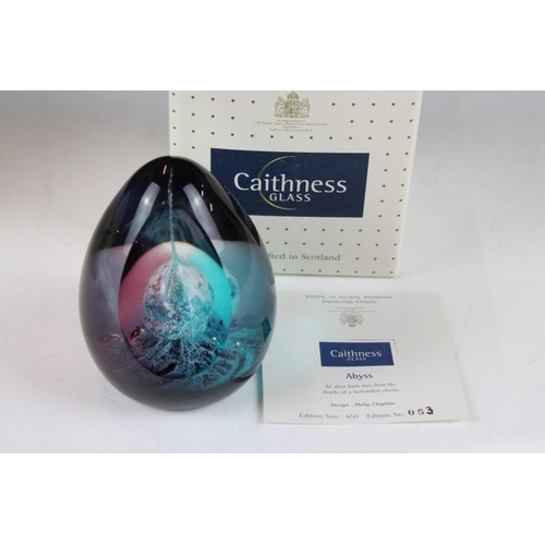 110 - Ten boxed Caithness glass paperweights to include Dynasty (ltd edn no. 147/500), Snowflame (ltd edn ... 