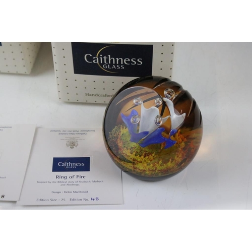 113 - Ten boxed Caithness glass paperweights to include Mystic Island (ltd edn no. 59/350), Clatrion Call ... 