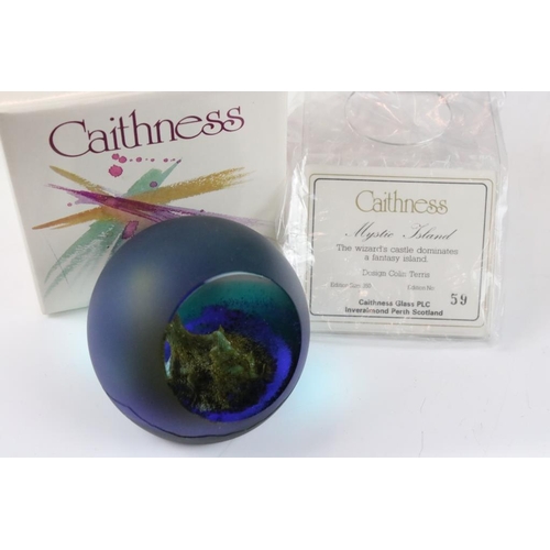 113 - Ten boxed Caithness glass paperweights to include Mystic Island (ltd edn no. 59/350), Clatrion Call ... 