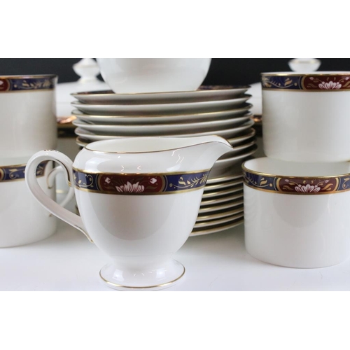 114 - Royal Worcester ' Prince Regent ' tea & dinner ware to include 6 mugs, 8 saucers, 8 tea plates, milk... 