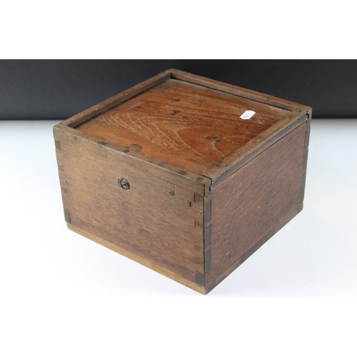 154 - Early 20th century nautical ships compass with gimbal, inscribed Liverpool to centre, wooden cased. ... 