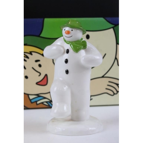 22 - Group of Coalport Characters ' The Snowman' figurines to include Lithoplane, Dancing at the Party, T... 