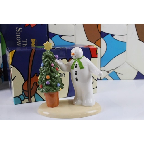 22 - Group of Coalport Characters ' The Snowman' figurines to include Lithoplane, Dancing at the Party, T... 