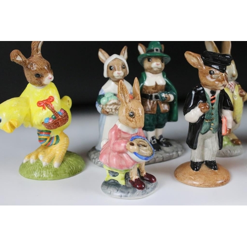 40 - Ten Bunnykins figurines to include nine by Royal Doulton and one by Royal Albert. Figures to include... 