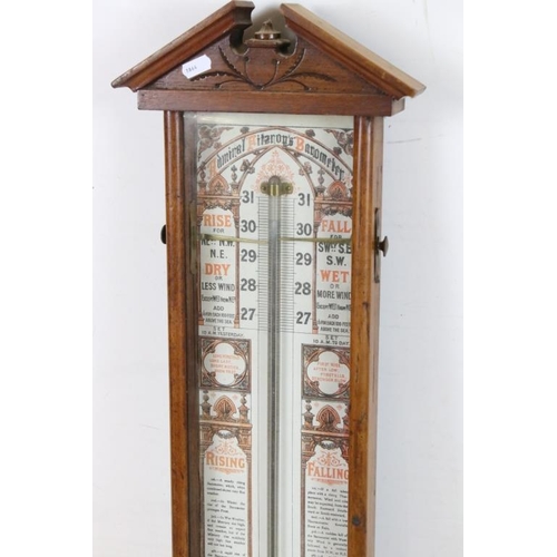 479 - Oak Cased ' Admiral Fitzroy's Barometer ', 102cm high