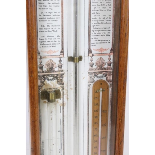 479 - Oak Cased ' Admiral Fitzroy's Barometer ', 102cm high