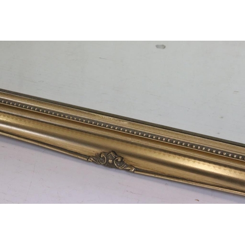 485 - Large Gilt Framed Bevelled Edge Rectangular Mirror, 106cm x 129cm