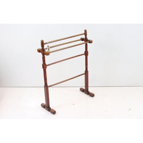 494 - Victorian Double Towel Rail, 56cm long x 85cm high