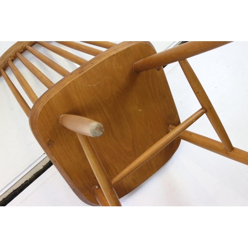 515 - Set of Four Mid century Stick-back Kitchen Chairs, each 51cm wide x 82cm high