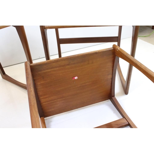 517 - Mid century Retro G-Plan ' Quadrille ' Nest of Three Teak Tables, largest 53cm wide x 43cm deep x 49... 