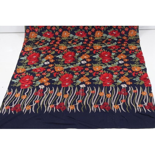 518 - Karandi Fabric Embroidery Shawl, 223cm x 106cm