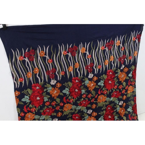 518 - Karandi Fabric Embroidery Shawl, 223cm x 106cm