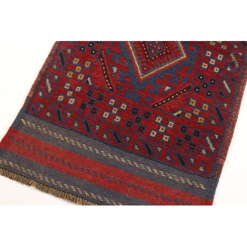 519 - Hand Knotted Woolen Meshwani Runner Rug, 237cm x 56cm