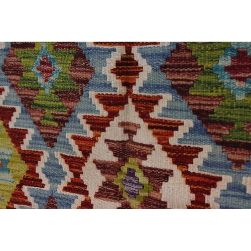 526 - Hand Knotted Woolen Chobi Kilim Rug, 125cm x 88cm