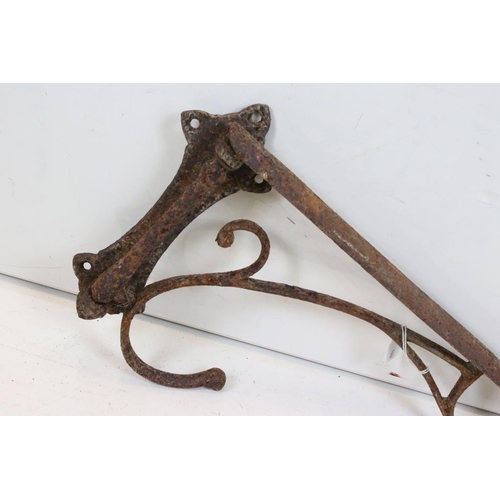 541 - 19th / Early 20th century Two Bridle Racks together with a Wrought Iron Bracket