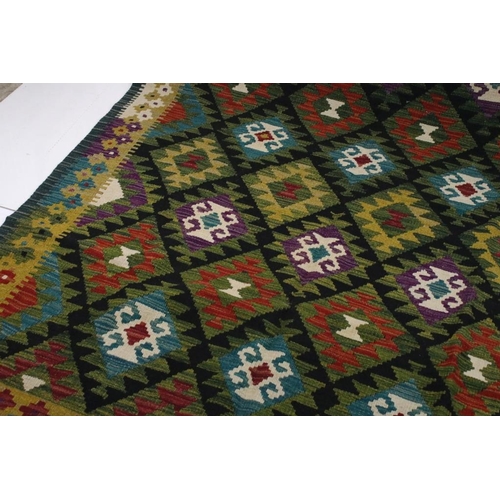 548 - Hand Knotted Woolen Maimana Rug, 240cm x 167cm