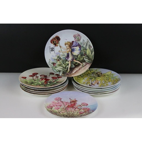 56 - Set of twelve Wedgwood 'The World of Flower Fairies' Cicely Mary Barker collectors plates, each prin... 