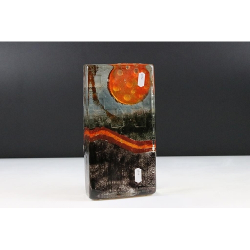 6 - Caithness ' Sunset Dreams ' glass rectangular sculpture having moulded shaped detailing to the back.... 