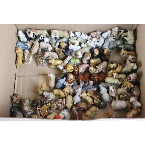 60 - Large and extensive collection of Wade whimsies including a large tortoise. Two boxes.