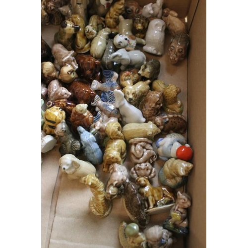 60 - Large and extensive collection of Wade whimsies including a large tortoise. Two boxes.