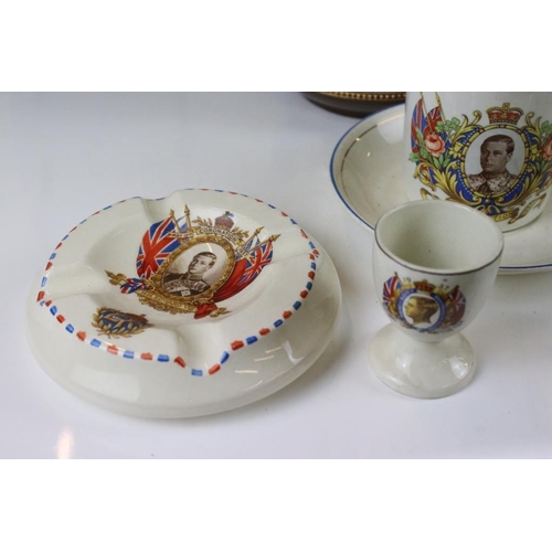 66 - Collection of Royal Commemorative wares relating to Edward VIII to include a hand embroidered table ... 