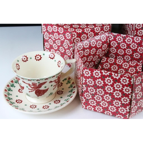 85 - Emma Bridgewater Fortnum & Mason ' Joy Angel ' Christmas ceramics to include 2 oversized cup & sauce... 