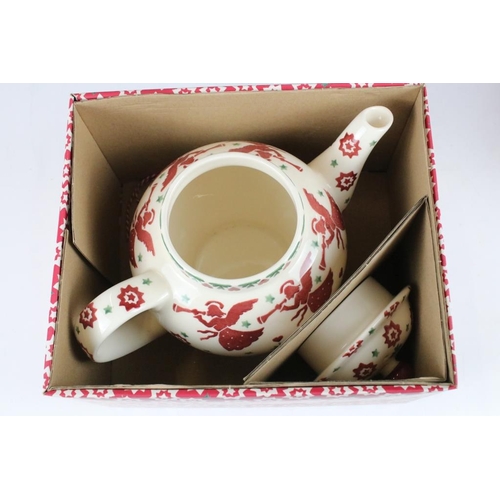 85 - Emma Bridgewater Fortnum & Mason ' Joy Angel ' Christmas ceramics to include 2 oversized cup & sauce... 