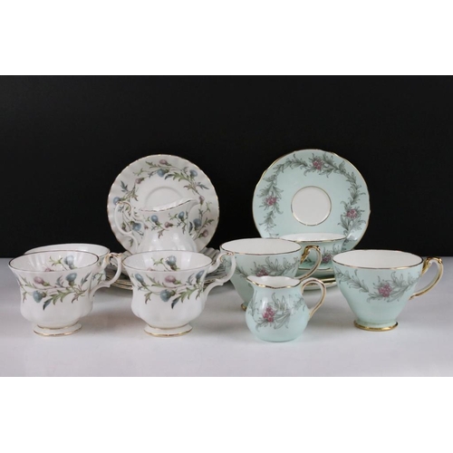 95 - Hammersley & Co 'Petites Fleurs' tea set for two (2 cups & saucers, 2 tea plates, milk jug & sugar b... 