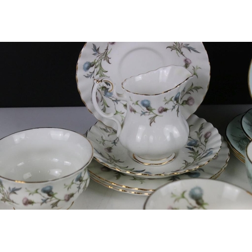 95 - Hammersley & Co 'Petites Fleurs' tea set for two (2 cups & saucers, 2 tea plates, milk jug & sugar b... 