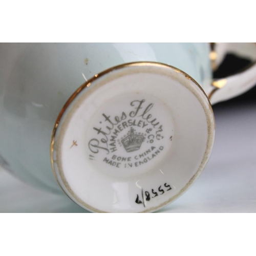 95 - Hammersley & Co 'Petites Fleurs' tea set for two (2 cups & saucers, 2 tea plates, milk jug & sugar b... 