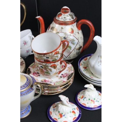 99 - Mixed tea ware to include a Japanese Kutani tea set, Dawlish Anchor China, O&E.G. Royal Austria, Jap... 