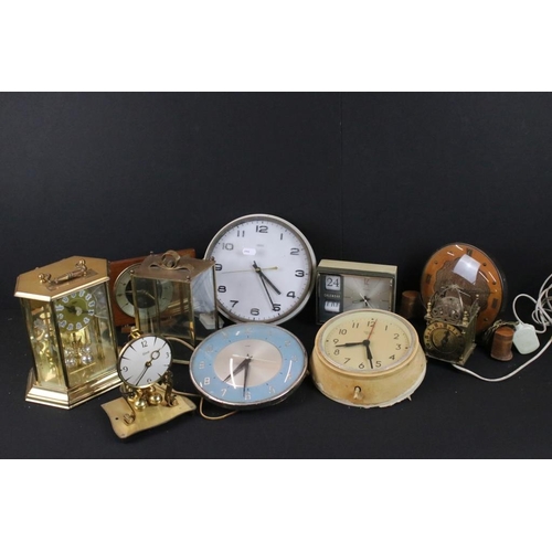 356 - Collection of 20th Century clocks to include Smiths sectric, Metamec, Haller, Kunclo etc.