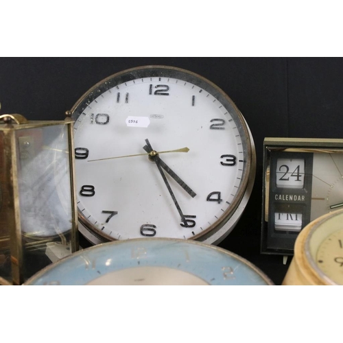 356 - Collection of 20th Century clocks to include Smiths sectric, Metamec, Haller, Kunclo etc.