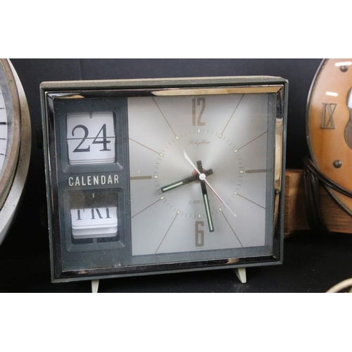 356 - Collection of 20th Century clocks to include Smiths sectric, Metamec, Haller, Kunclo etc.