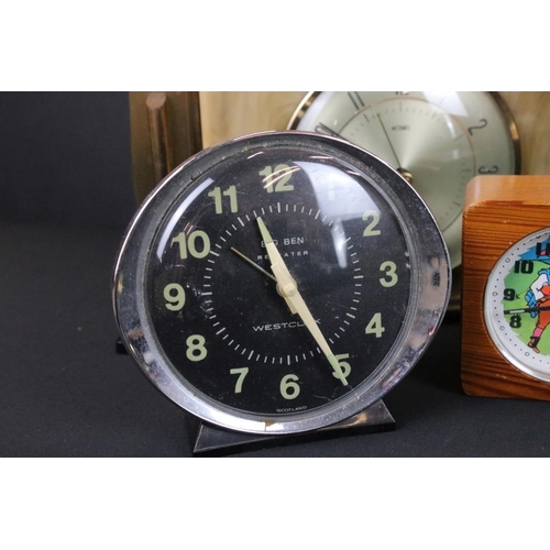 360 - Metamec Art Deco style clock, 15cm high, Seiko carriage type clock, Westclox Big Ben Repeater, Estym... 