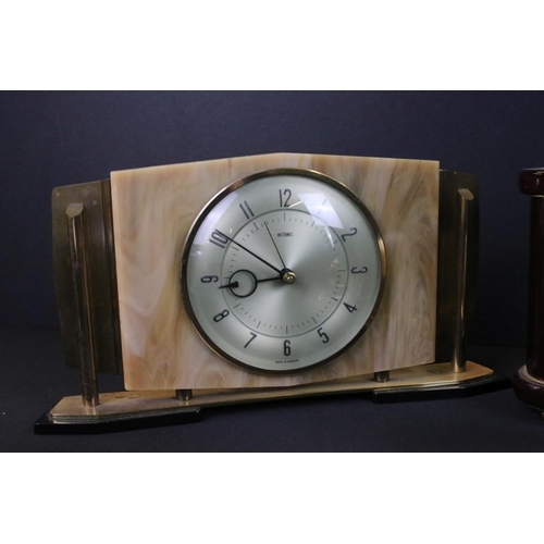 360 - Metamec Art Deco style clock, 15cm high, Seiko carriage type clock, Westclox Big Ben Repeater, Estym... 