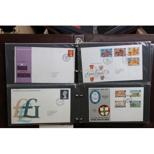 378 - Collection of stamps across two boxes to include assorted loose first day covers, presentation packs... 