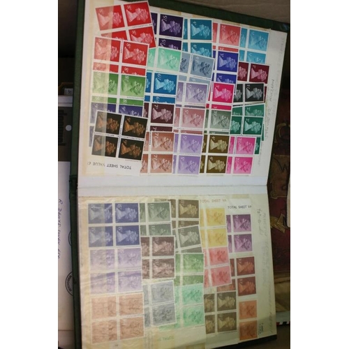 378 - Collection of stamps across two boxes to include assorted loose first day covers, presentation packs... 