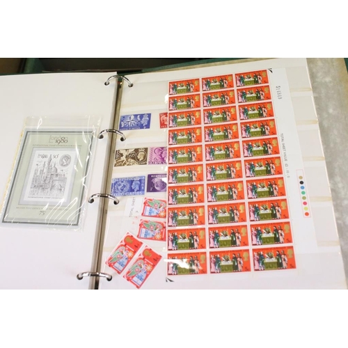 378 - Collection of stamps across two boxes to include assorted loose first day covers, presentation packs... 