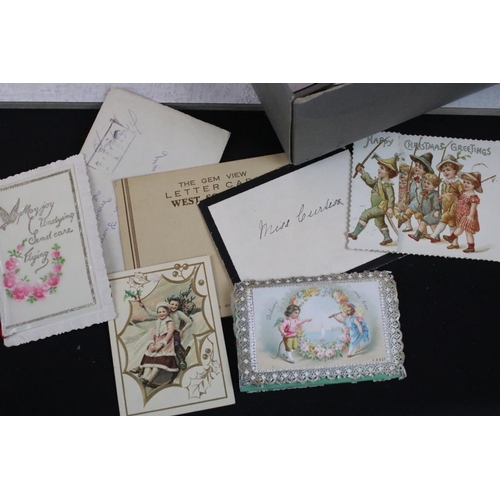 403 - Large collection of early 20th century postcards and holographs plus Colston's Girls' School, Bristo... 