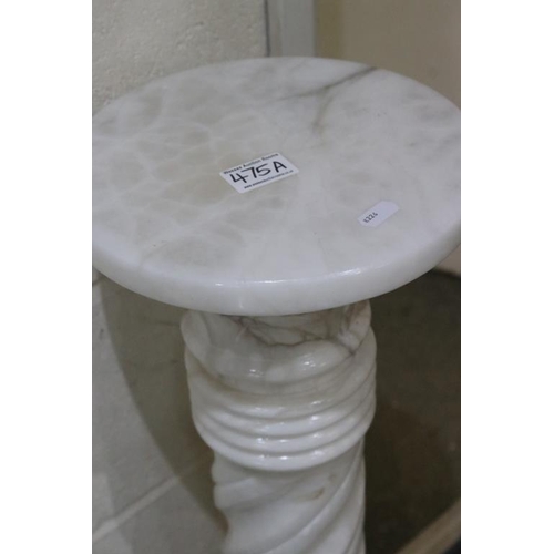 475A - Pair of Marble Jardiniere Stand, 65cm high together with Marble Jardiniere Stand with circular top, ... 