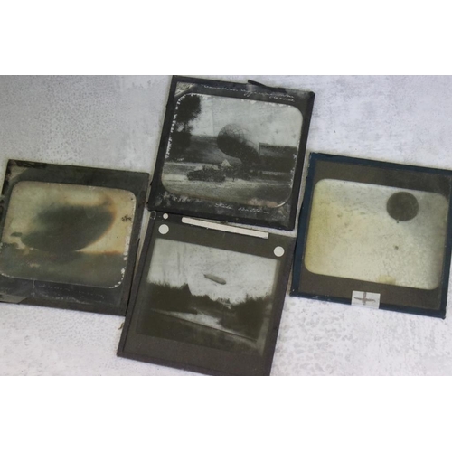 657 - Three boxes of magic lantern slides, subjects to include: naval interest, shipping, trains, blanks e... 