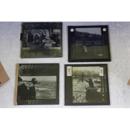 659 - Three boxes of magic lantern slides, subjects to include: religious interest, zoo animals including ... 