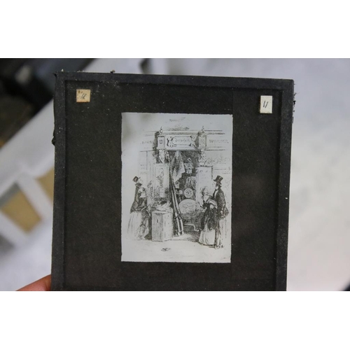 661 - Four boxes of magic lantern slides, subjects to include: nautical, topographical, seaside scenes inc... 